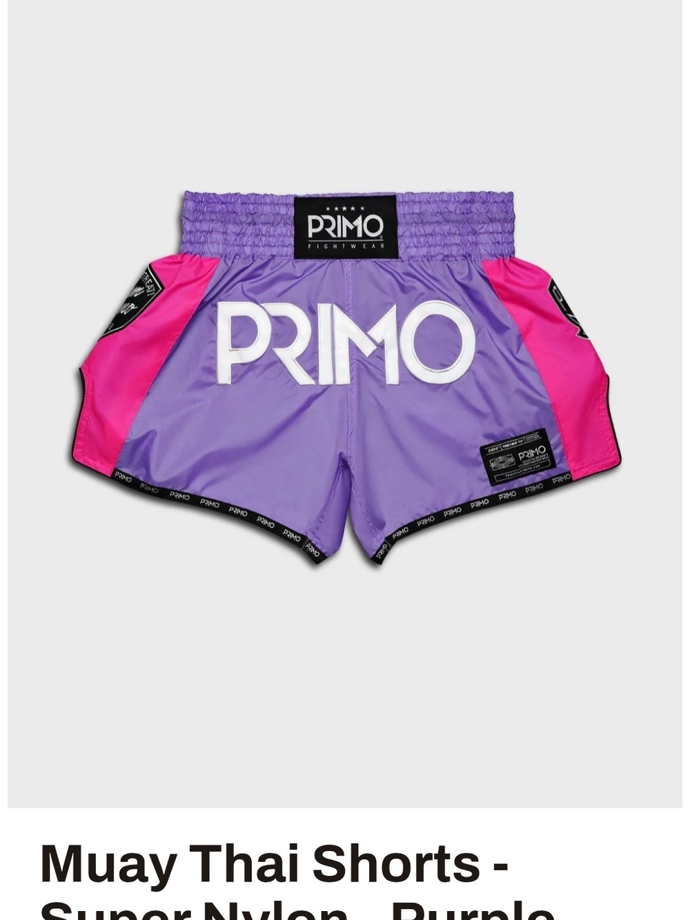 PRIMO Women's Muay Thai Athletic Shorts - Purple & Pink